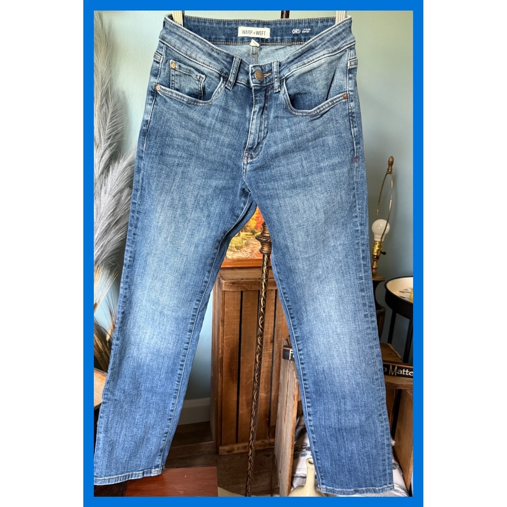Warpโ + Weft ORD Chicago Straight Jeans Tortoise Wash Blue Mens 28x30